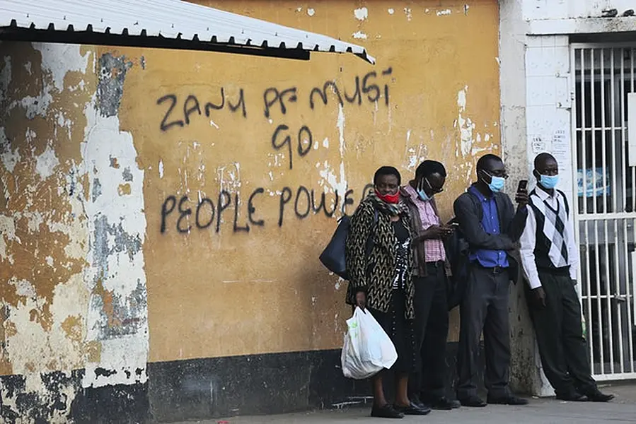 Anti Zanu-PF graffiti (AP)