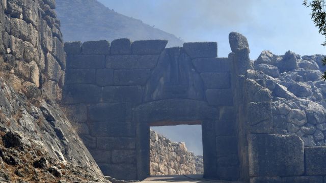 Wildfire Stopped At Gate Of Ancient Fortress City In Greece