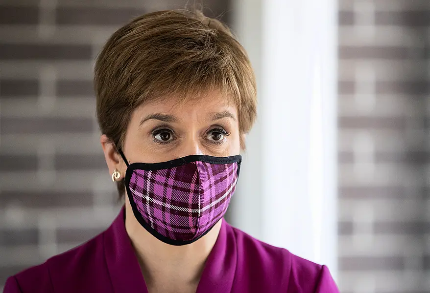 Nicola Sturgeon said the lockdown restrictions in the three local authority areas would be kept under review. Photo: Jane Barlow/PA