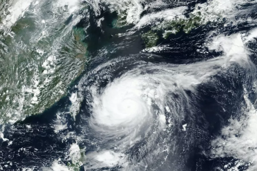 Typhoon Maysak over Japan. Photo: EOSDIS/AP