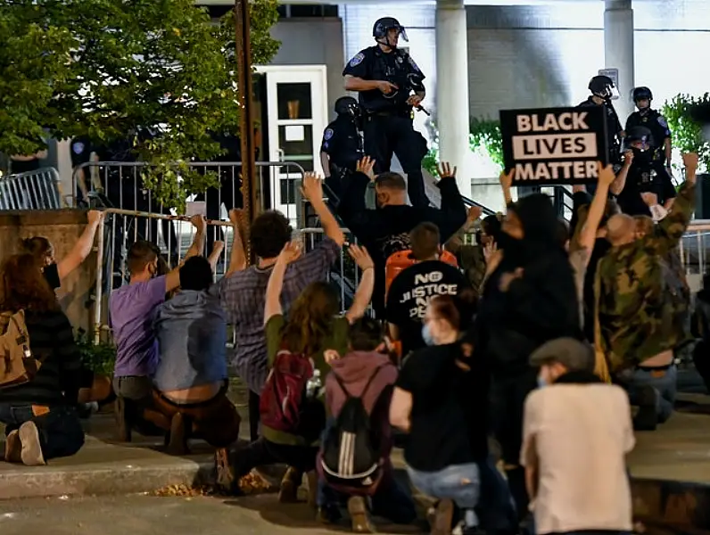 Demonstrators and police have clashed multiple times since the protests began (Adrian Kraus/AP)