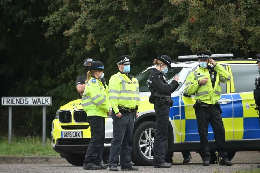 Friends Walk was cordoned off (Joe Giddens/PA)