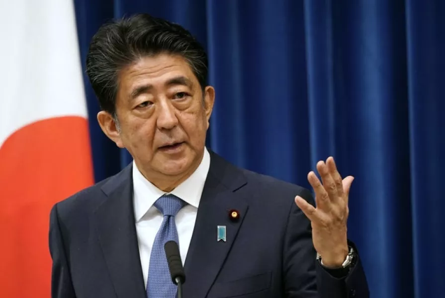 Mr Abe is stepping down for health reasons (Franck Robichon/Pool Photo via AP)