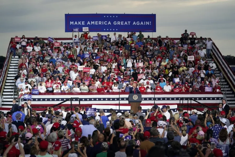 Donald Trump addressed supporters in North Carolina (AP/Chris Carlson)