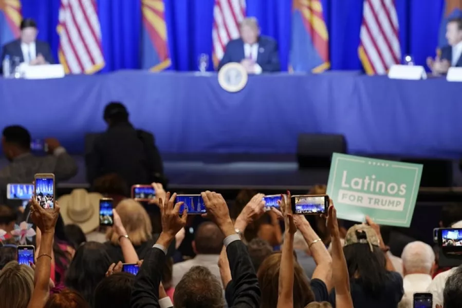 Mr Trump’s round table meeting in Phoenix on Monday drew criticism from observers who called it a rally by another name. Photo: Ross D Franklin/AP