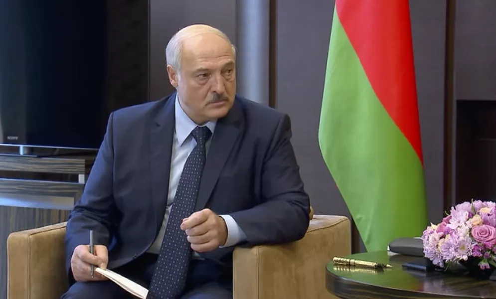 Protesters have been demanding Mr Lukashenko’s resignation (Russian Presidential Press Service via AP)