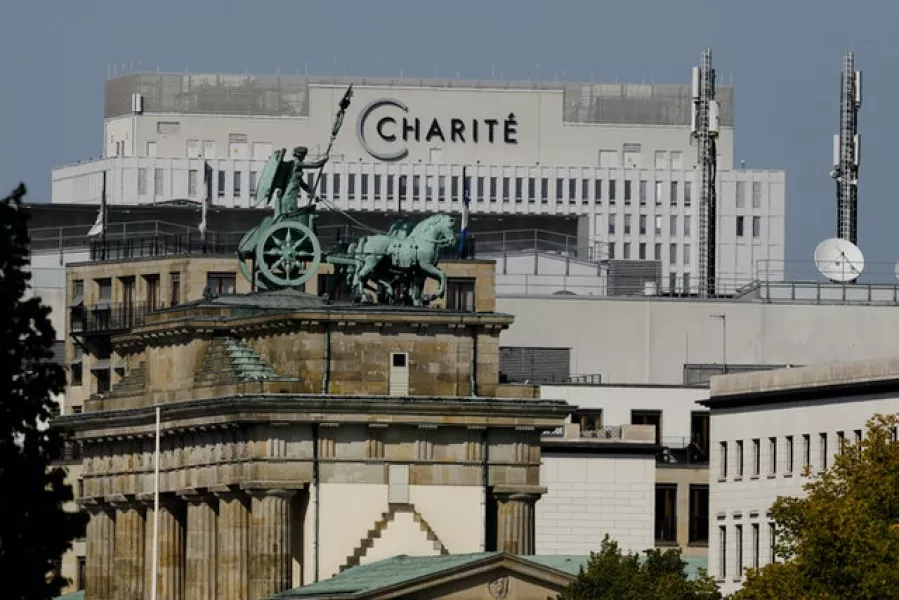 The Charite building, where Alexei Navalny is treated, in Berlin, Germany (Markus Schreiber/AP)
