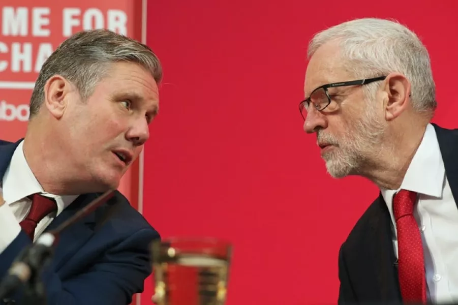 Sir Keir Starmer sought to distance himself from Jeremy Corbyn’s leadership of Labour (Jonathan Brady/PA)