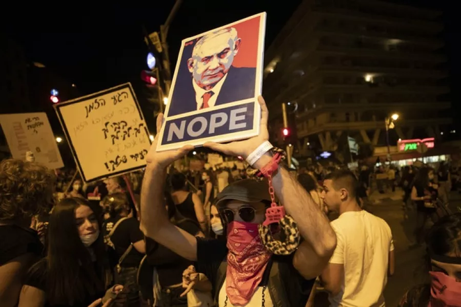 Trust in Benjamin Netanyahu is falling (Sebastian Scheiner/AP)