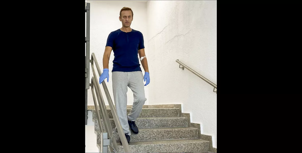 Russian opposition leader Alexei Navalny in the hospital in Berlin (Navalny Instagram via AP)