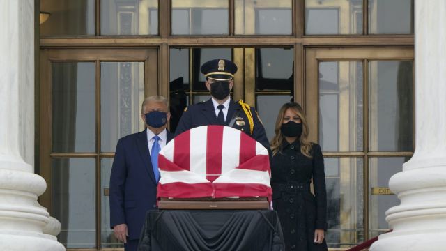 Trump Booed While Paying Respects To Ginsburg