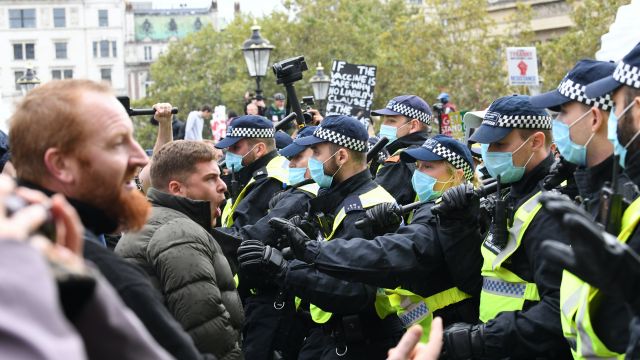 10 People Arrested At Central London Anti-Lockdown Demonstrations
