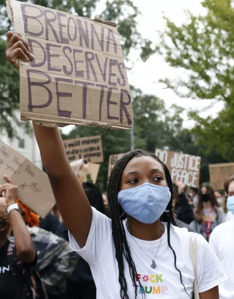 Breonna Taylor’s death has resulted in  more than 120 days of demonstrations (Joshua L. Jones/Athens Banner-Herald via AP)