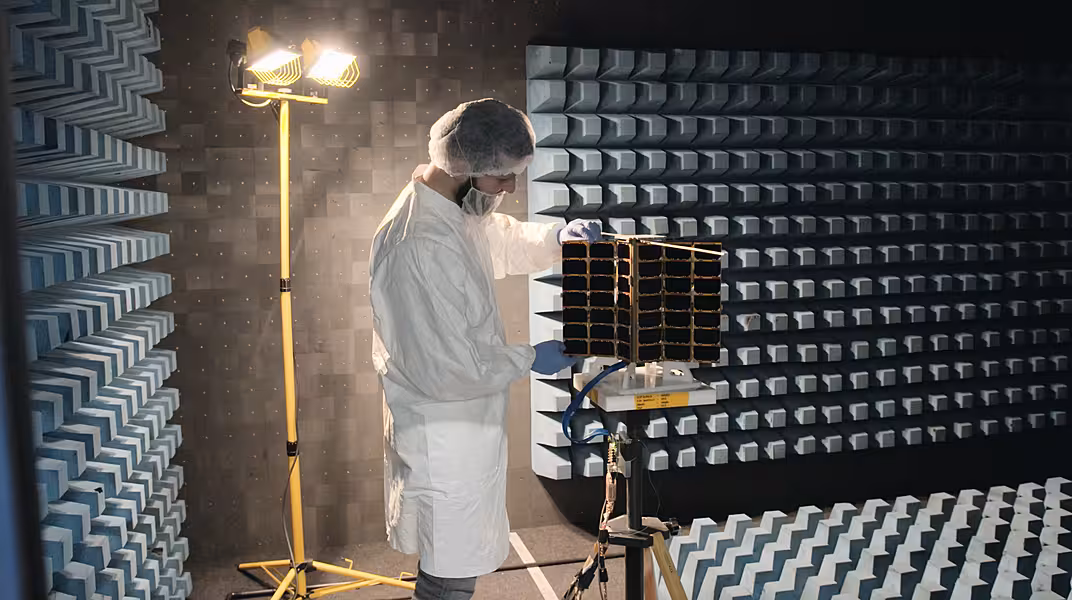 The two nanosatellites were built by Glasgow-based Spire Global UK (Spire Global UK)
