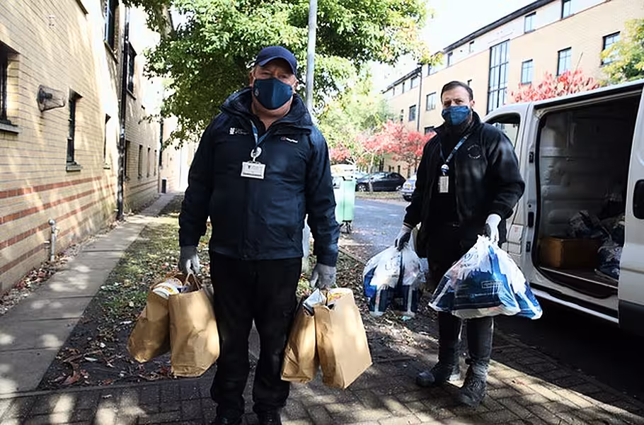 Food parcels have been handed out at the University of Glasgow (Andrew Milligan/PA)