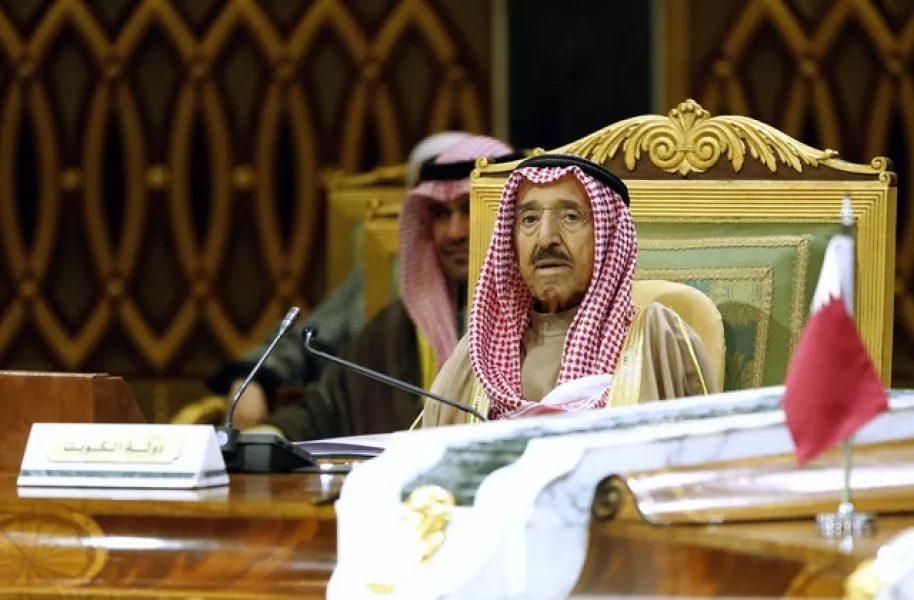 Sheikh Sabah Al Ahmad Al Sabah at the 40th Gulf Co-operation Council Summit in Riyadh, Saudi Arabia (Amr Nabil/AP)