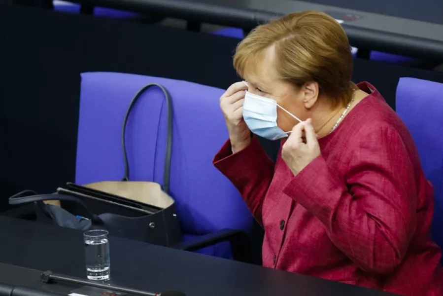 Mrs Merkel addressed German MPs in the Bundestag (AP/Markus Schreiber)