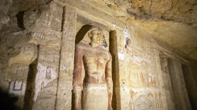 Egypt Reveals 59 Ancient Coffins Found Near Saqqara Pyramids