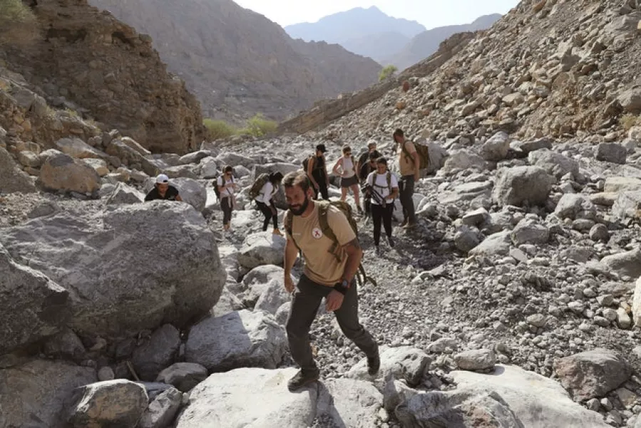 A survival trial at Jebel Jais (Kamran Jebreili/AP)