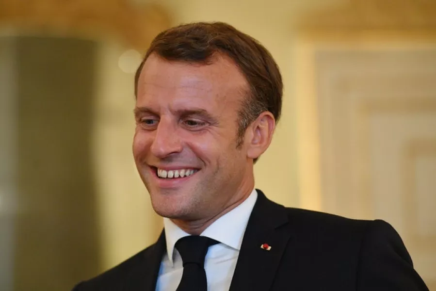 French president Emmanuel Macron (Justin Tallis/PA)