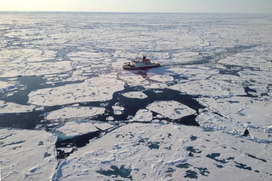 The Polarstern in the central Arctic Ocean (Rudiger Stein/Alfred-Wegener-Ins/PA)