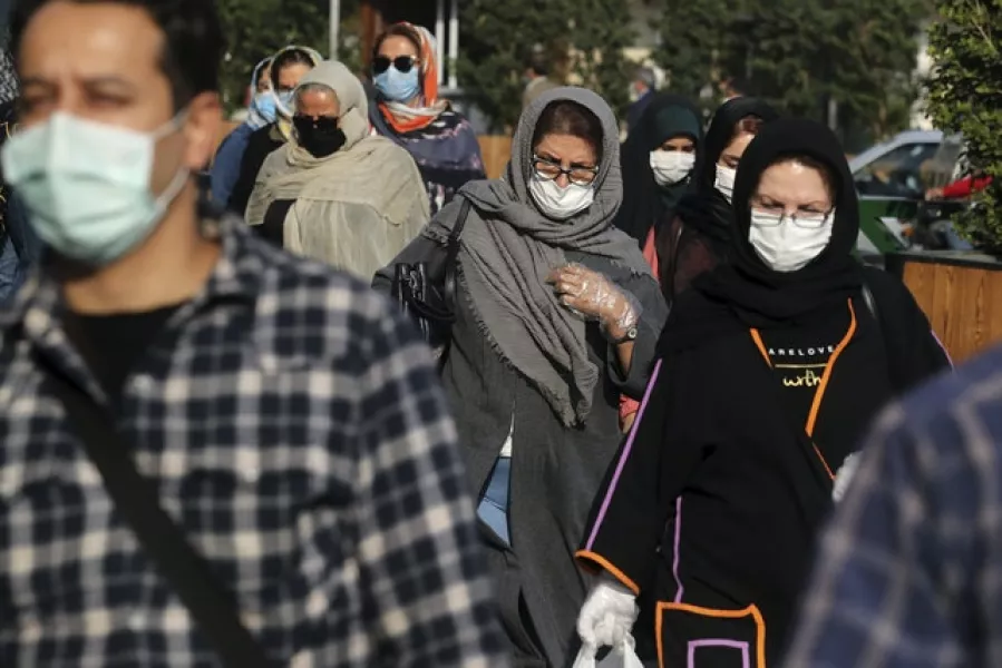 Iran has announced its highest single-day death toll from coronavirus (AP/Ebrahim Noroozi)