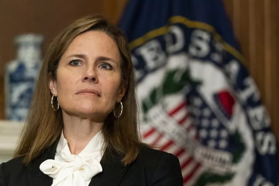 Amy Coney Barrett: Donald Trump will be hoping this week’s confirmation hearings for his SUpreme Court nominee will divert attention from the problems that have plagued his re-election campaign (Manuel Balce Ceneta/AP)