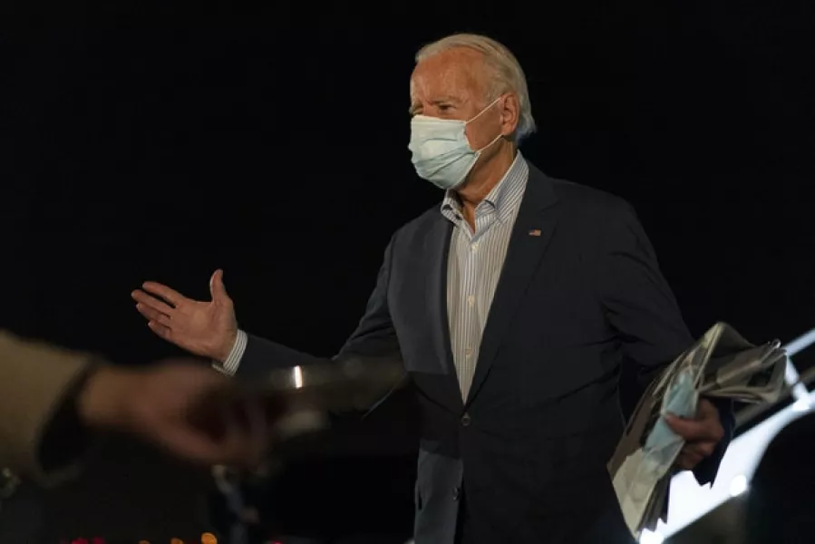 Democratic presidential candidate and former vice president Joe Biden continues to enjoy a significant lead over Donald Trump in pre-election polling ((Carolyn Kaster/AP)