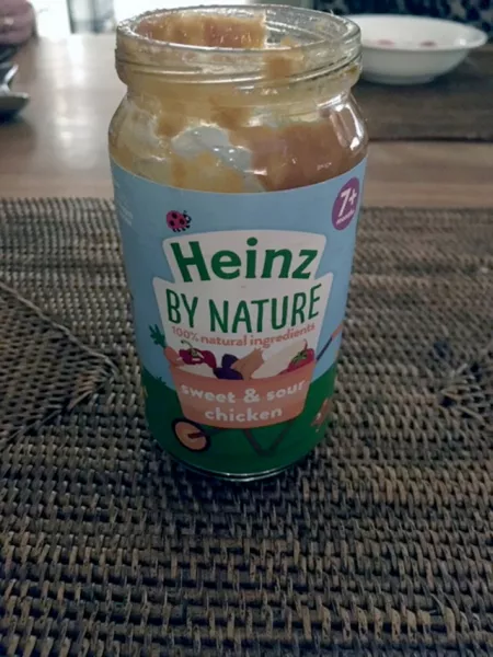 The jar of Heinz baby food that was laced with fragments of a craft knife. Photo: Hereford Constabulary/PA