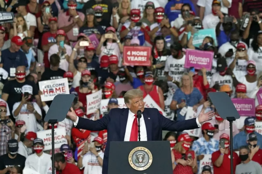 President Donald Trump speaks at the Sanford rally (John Raoux/AP)