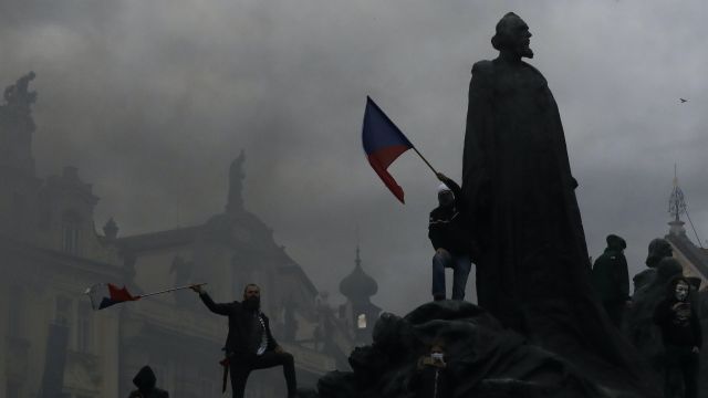 Protests In Prague Over Virus Restrictions