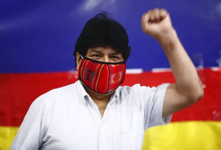 Former Bolivian President Evo Morales (Marcos Brindicci/AP)