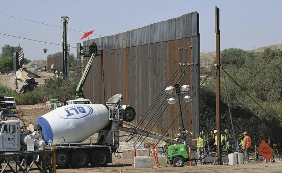 Donald Trump has fought hard for a border wall (Randy Hoeft/The Yuma Sun via AP)
