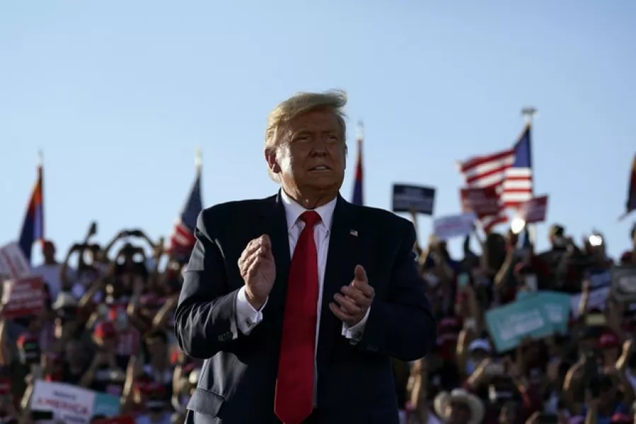 President Trump has expressed confusion about polling data which shows him trailing Mr Biden (Alex Brandon/AP)