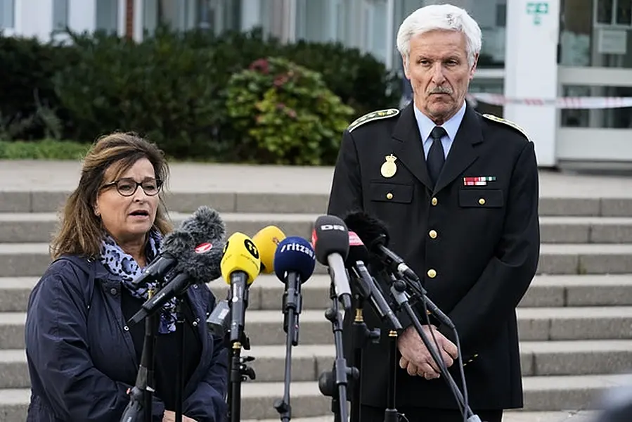 Hanne Hoegh Rasmussen and Mogens Lauridsen (Mads Claus Rasmussen/Ritzau Scanpix via AP)