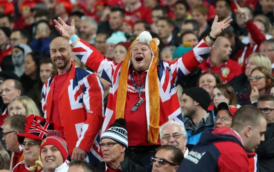 British and Irish Lions fans have always travelled around the globe to support the squad (David Davies/PA)