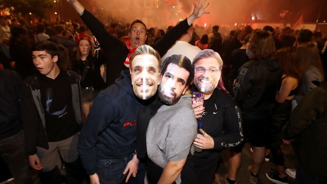 Nine Arrested As Thousands Gather Outside Anfield To Celebrate Premier League Win
