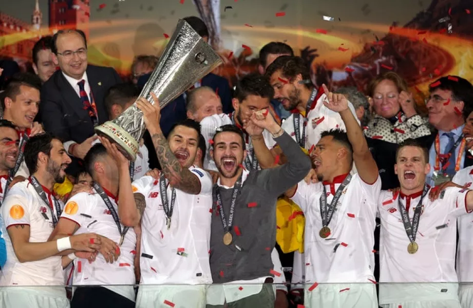 Sevilla lifted the trophy in 2016 (David Davies/PA)
