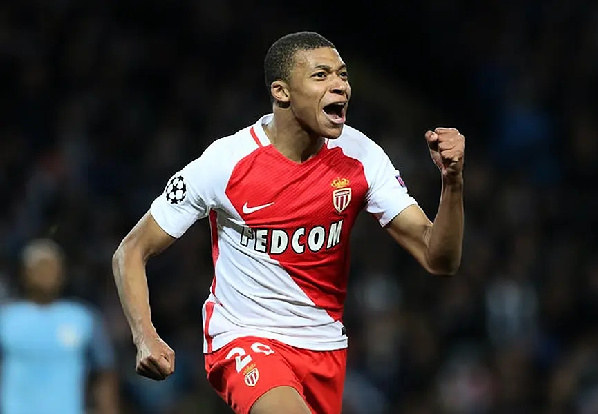 Kylian Mbappe was a thorn in City’s side when they lost to Monaco (Martin Rickett/PA)