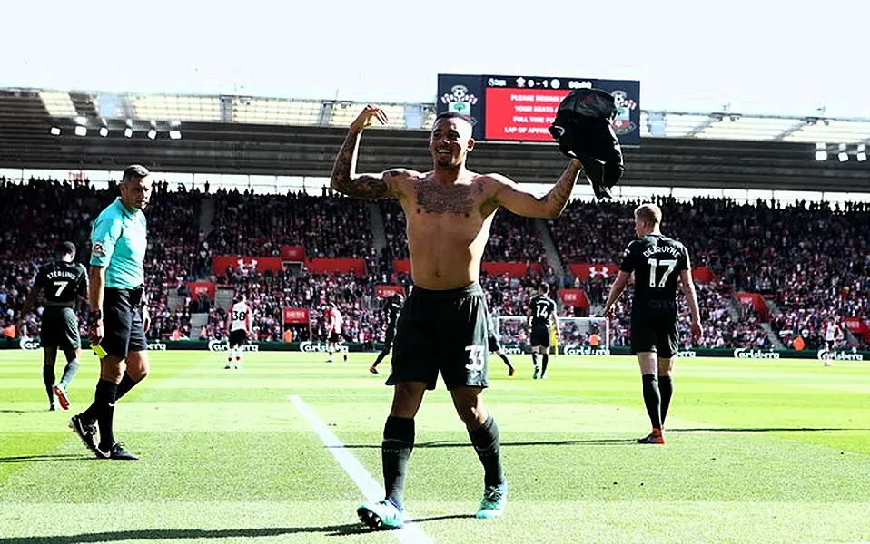 City beat Southampton on the final day of the 2017-18 season to reach 100 points (John Walton/PA)