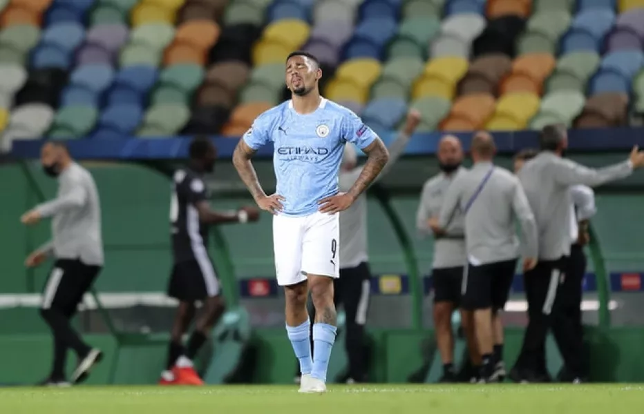 Gabriel Jesus missed on of Manchester City’s chances (Miguel A. Lopes/AP)