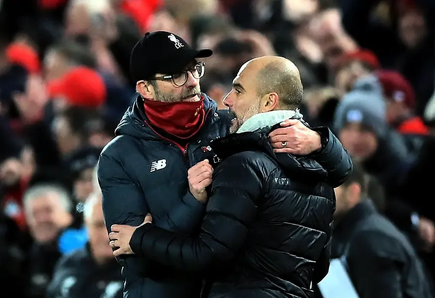 Jurgen Klopp and Pep Guardiola will face off again this season (Peter Byrne/PA)