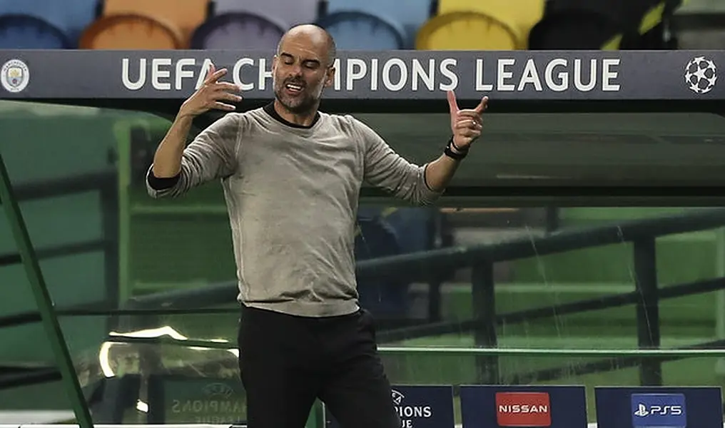 Pep Guardiola could not steer City beyond mid-table Ligue 1 side Lyon in the quarter-finals (Miguel A Lopez/AP)