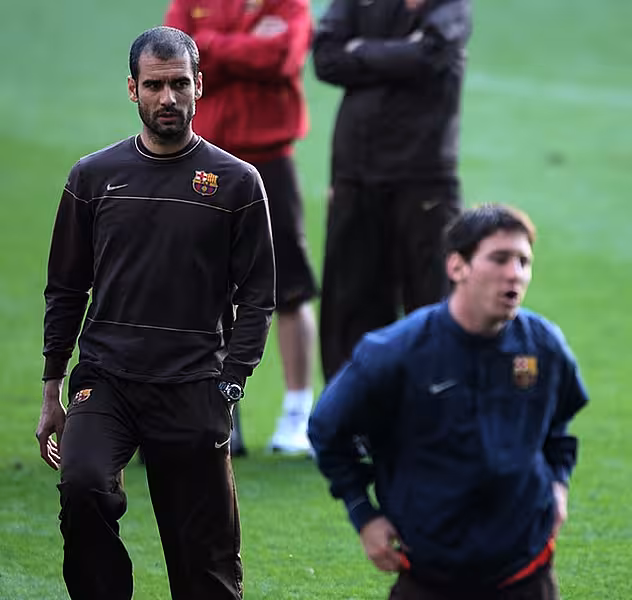 A potential move to Manchester City would see Lionel Messi reunited with former boss Pep Guardiola (Nick Potts/PA)
