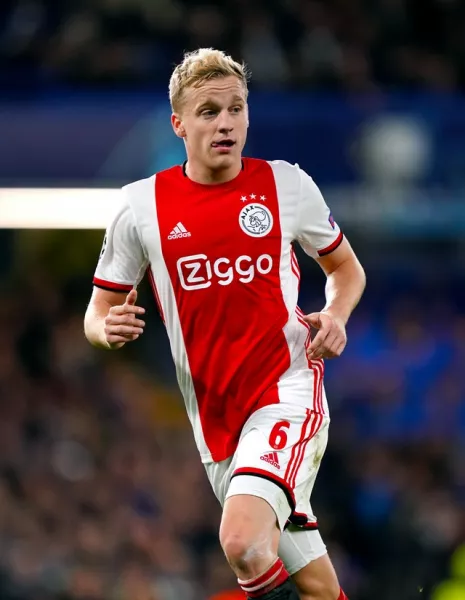 Ajax’s Donny van de Beek could be heading to Manchester United (John Walton/PA)