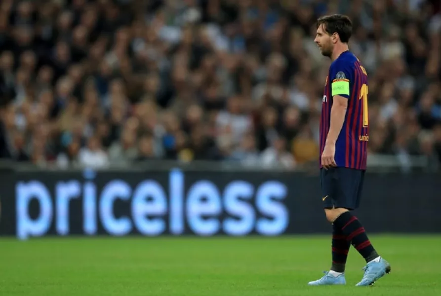 Barcelona believe they are entitled to a transfer fee if Lionel Messi leaves the club (Mike Egerton/PA)