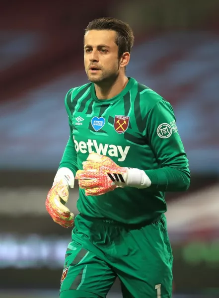 Lukasz Fabianski stands between Darren Randolph and the number one spot at West Ham (Adam Davy/NMC Pool/PA)