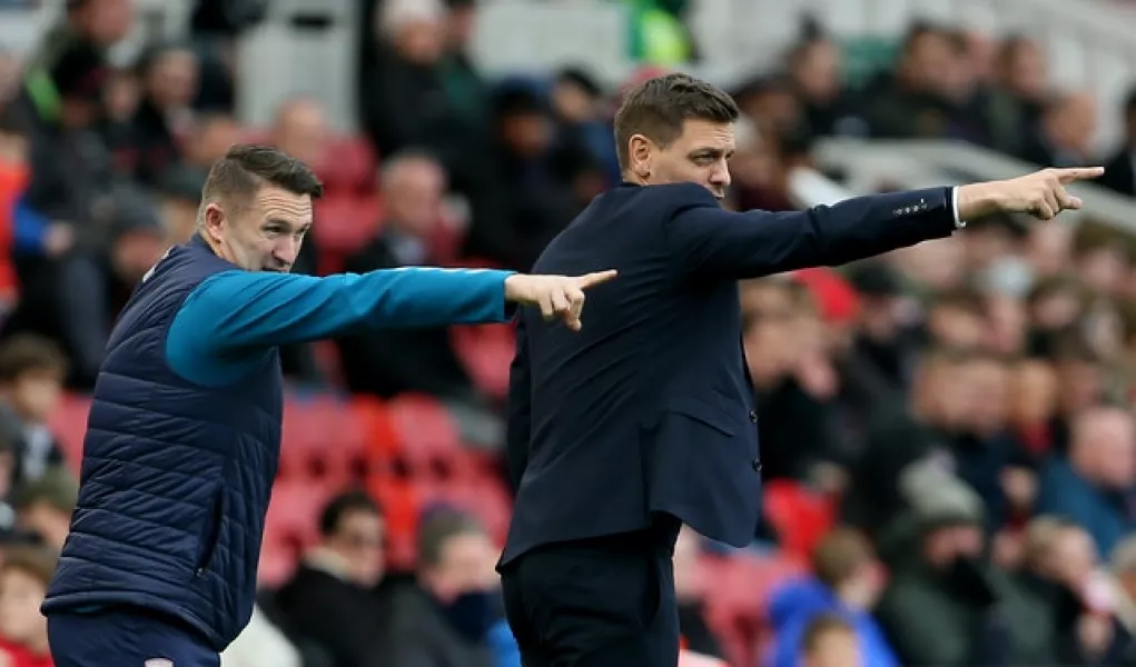Robbie Keane (left) spent last season working as then Middlesbrough head coach Jonathan Woodgate’s assistant (Richard Sellers/PA)