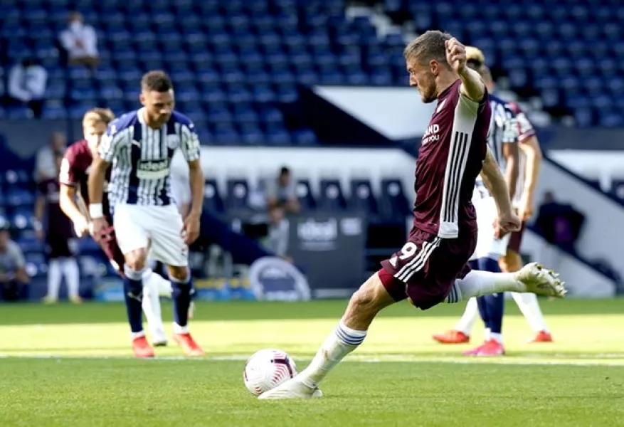 Vardy opened the scoring from the penalty spot (Tim Keeton/PA)