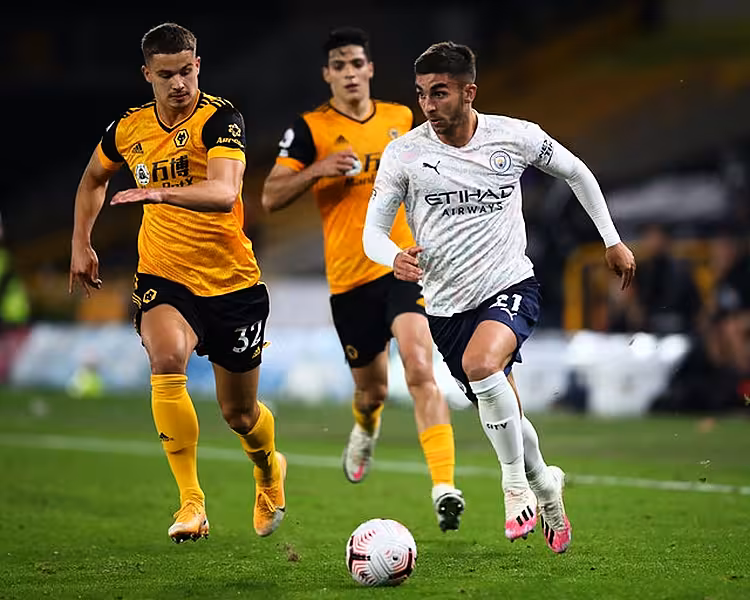 Summer signing Ferran Torres (right) was a late substitute at Molineux (Marc Atkins/PA)